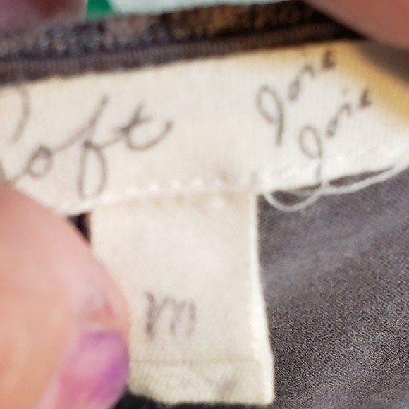 Soft Joie Grey Lined Sorisa Lace Overlay Top Size Medium - Picture 5 of 8